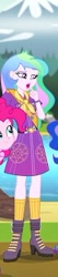 Size: 69x327 | Tagged: safe, screencap, pinkie pie, princess celestia, princess luna, principal celestia, vice principal luna, equestria girls, legend of everfree, boots, camp everfree outfits, clothes, skirt, socks