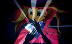 Size: 1597x975 | Tagged: safe, artist:aquilateagle, sunset shimmer, equestria girls, carmen sandiego, crossover, diamond, solo