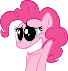 Size: 875x913 | Tagged: safe, artist:ookami_95, pinkie pie, earth pony, pony, a friend in deed, simple background, smiling, transparent background, vector