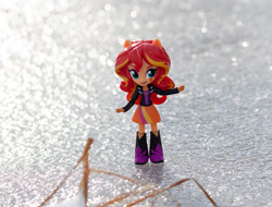 Size: 1052x800 | Tagged: safe, artist:aquilateagle, sunset shimmer, equestria girls, doll, ice, solo, toy