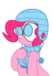 Size: 698x977 | Tagged: safe, artist:mr. rottson, pinkie pie, earth pony, pony, female, mare, pink coat, pink mane, solo, winter outfit