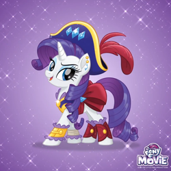 Size: 1080x1080 | Tagged: safe, rarity, pony, unicorn, my little pony: the movie, pirate costume, pirate rarity, solo