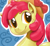 Size: 651x600 | Tagged: safe, artist:sunibee, apple bloom, earth pony, pony, apple bloom's bow, female, hat, red mane, solo, yellow coat