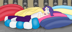 Size: 1500x673 | Tagged: safe, artist:phallen1, rarity, human, air ponyville, atg 2017, female, humanized, newbie artist training grounds, sleeping, solo