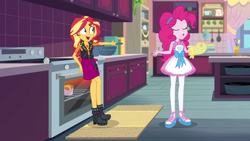Size: 1920x1080 | Tagged: safe, screencap, pinkie pie, sunset shimmer, better together, equestria girls, holidays unwrapped