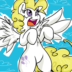 Size: 500x500 | Tagged: safe, artist:reiduran, surprise, g1, chest fluff, g1 to g4, generation leap, hips, solo