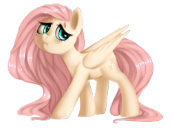 Size: 1600x1200 | Tagged: safe, artist:yukomaussi, fluttershy, pegasus, pony, simple background, solo, transparent background