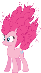 Size: 3412x6000 | Tagged: safe, artist:slb94, pinkie pie, earth pony, pony, the mane attraction, messy mane, shocked, simple background, solo, transparent background, vector