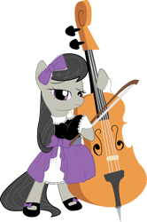 Size: 1990x3000 | Tagged: safe, artist:candy-muffin, octavia melody, earth pony, pony, cello, clothes, lolita fashion, musical instrument, simple background, transparent background, vector