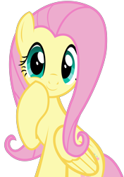 Size: 4154x5903 | Tagged: safe, artist:kuren247, fluttershy, pegasus, pony, absurd resolution, cute, looking at you, simple background, solo, transparent background, vector