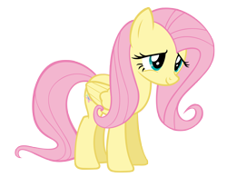 Size: 5120x3997 | Tagged: safe, artist:chrisps2, fluttershy, pegasus, pony, the hooffields and mccolts, absurd resolution, cute, female, mare, shy, shyabetes, simple background, smiling, solo, transparent background, vector