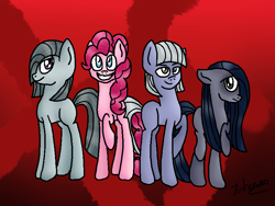 Size: 800x600 | Tagged: safe, artist:7inheaven, limestone pie, marble pie, pinkie pie, oc, earth pony, pony, blank flank