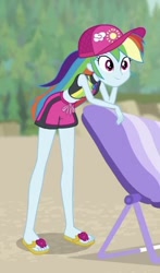 Size: 275x468 | Tagged: safe, derpibooru import, screencap, rainbow dash, better together, equestria girls, forgotten friendship, cropped, feet, flip-flops, geode of super speed, magical geodes, sandals, solo