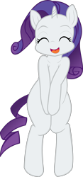 Size: 2198x4701 | Tagged: safe, artist:aruurara, artist:cinderfall, edit, rarity, pony, semi-anthro, unicorn, cute, eyes closed, happy, laughing, raribetes, simple background, smiling, solo, transparent background, vector