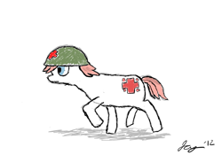 Size: 1000x700 | Tagged: safe, artist:jabrady, nurse redheart, battlefield, medic, world war ii