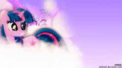 Size: 1920x1080 | Tagged: safe, artist:illumnious, artist:tiffanymarsou, derpibooru import, twilight sparkle, lens flare, looking back, paper pony, pretty, smiling, solo, vector, wallpaper