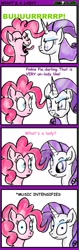 Size: 744x2368 | Tagged: safe, artist:lennonblack, pinkie pie, rarity, earth pony, pony, unicorn, burp, comic, meme, x intensifies