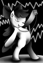 Size: 550x800 | Tagged: safe, artist:jamescorck, apple bloom, black and white, grayscale, ipod