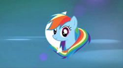 Size: 620x345 | Tagged: safe, derpibooru import, rainbow dash, pegasus, pony, abstract background, female, hub logo, solo, tail