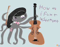 Size: 658x515 | Tagged: safe, octavia melody, cello, ms paint, musical instrument, octaviapus, solo, species swap