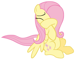 Size: 8700x7000 | Tagged: safe, artist:tardifice, fluttershy, pegasus, pony, the hooffields and mccolts, absurd resolution, implied twilight sparkle, offscreen character, photoshop, simple background, solo, transparent background, vector