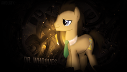 Size: 1920x1080 | Tagged: safe, artist:awolgfx, derpibooru import, doctor whooves, solo, vector, wallpaper