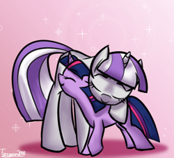 Size: 1000x911 | Tagged: safe, artist:tarragon2000, derpibooru import, twilight sparkle, twilight velvet, cute, female, filly, mother and child, mother and daughter, parent and child