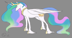 Size: 1023x539 | Tagged: safe, artist:sydfreak2, princess celestia, alicorn, pony, sketch, solo, unshorn fetlocks