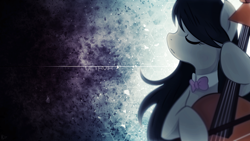 Size: 1920x1080 | Tagged: safe, artist:alexpony, artist:karl97, derpibooru import, octavia melody, earth pony, pony, cello, eyes closed, musical instrument, solo, vector, wallpaper