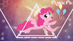 Size: 1920x1080 | Tagged: safe, artist:brainlesspoop, pinkie pie, earth pony, pony, solo, vector, wallpaper