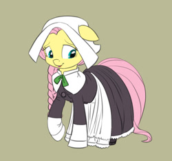 Size: 800x750 | Tagged: safe, artist:carnifex, fluttershy, pegasus, pony, clothes, floppy ears, pilgrim, pilgrim outfit, raised hoof, solo, thanksgiving