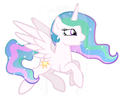 Size: 1192x950 | Tagged: safe, artist:tuppkam1, princess celestia, alicorn, pony, female, mare, simple background, solo, spread wings, transparent background, watermark