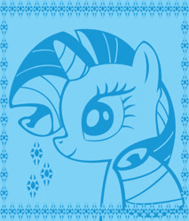 Size: 552x648 | Tagged: safe, artist:malte279, rarity, pony, unicorn, female, horn, mare, monochrome, solo