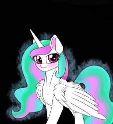 Size: 1724x1900 | Tagged: safe, artist:vanchees, princess celestia, alicorn, pony, simple background, solo