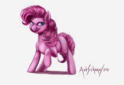 Size: 1000x687 | Tagged: safe, artist:artschmo, pinkie pie, earth pony, pony, request, simple background, solo, white background