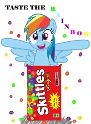 Size: 766x1044 | Tagged: safe, artist:sergeplex, derpibooru import, rainbow dash, pegasus, pony, candy, food, skittles