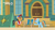 Size: 1366x768 | Tagged: safe, derpibooru import, screencap, quibble pants, rainbow dash, earth pony, pegasus, pony, common ground, cap, chair, hat, museum, stairs, tent, towel