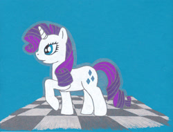 Size: 2552x1952 | Tagged: safe, artist:malte279, rarity, pony, unicorn, female, gel pen, horn, mare, white coat