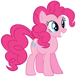 Size: 1500x1530 | Tagged: safe, artist:xxthehtfgodxx, derpibooru exclusive, pinkie pie, earth pony, pony, happy, simple background, smiling, solo, transparent background, vector