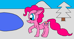 Size: 1024x537 | Tagged: safe, artist:killerbug2357, pinkie pie, earth pony, pony, 1000 hours in ms paint, ms paint, solo