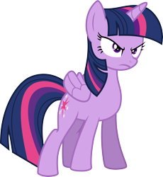 Size: 6000x6519 | Tagged: safe, artist:mactavish1996, derpibooru import, twilight sparkle, twilight sparkle (alicorn), alicorn, pony, twilight's kingdom, absurd resolution, angry, female, frown, glare, mare, simple background, solo, transparent background, vector