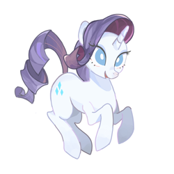 Size: 800x800 | Tagged: safe, artist:jus+ice, rarity, pony, unicorn, eyeshadow, female, makeup, mare, open mouth, simple background, smiling, solo, white background