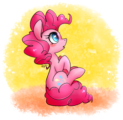 Size: 656x640 | Tagged: safe, artist:phyllismi, pinkie pie, earth pony, pony, female, mare, pink coat, pink mane, solo, tail stand