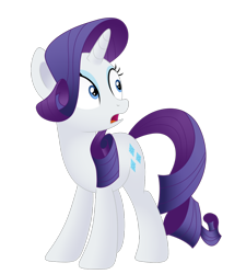 Size: 1266x1406 | Tagged: safe, artist:mirrorcrescent, rarity, pony, unicorn, female, mare, open mouth, simple background, solo, transparent background, wide eyes