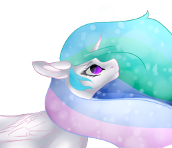 Size: 966x828 | Tagged: safe, artist:blazingcookie717, artist:jacksowo, princess celestia, alicorn, pony, collaboration, female, floppy ears, looking up, mare, simple background, solo, transparent background