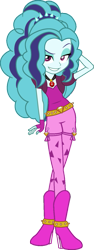 Size: 549x1457 | Tagged: safe, artist:iamsheila, artist:imperfectxiii, derpibooru import, edit, adagio dazzle, sonata dusk, equestria girls, rainbow rocks, amulet, clothes, crossed legs, necklace, pantyhose, recolor, simple background, solo, transparent background, vector, vector edit