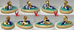 Size: 3123x1268 | Tagged: safe, artist:viistar, applejack, rarity, female, irl, lesbian, photo, rarijack, rarijack daily, sculpture, shipping