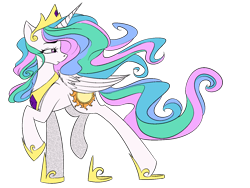 Size: 1600x1200 | Tagged: safe, artist:djm30wm1x, princess celestia, alicorn, pony, crown, female, jewelry, mare, peytral, raised hoof, regalia, simple background, solo, transparent background