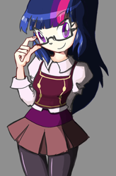 Size: 480x730 | Tagged: safe, artist:rvceric, derpibooru import, sci-twi, twilight sparkle, equestria girls, friendship games, clothes, pantyhose, pixiv, simple background, skirt, solo