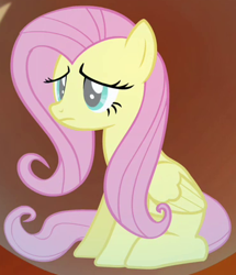 Size: 372x433 | Tagged: safe, screencap, fluttershy, pegasus, pony, twilight's kingdom, outfit catalog, solo